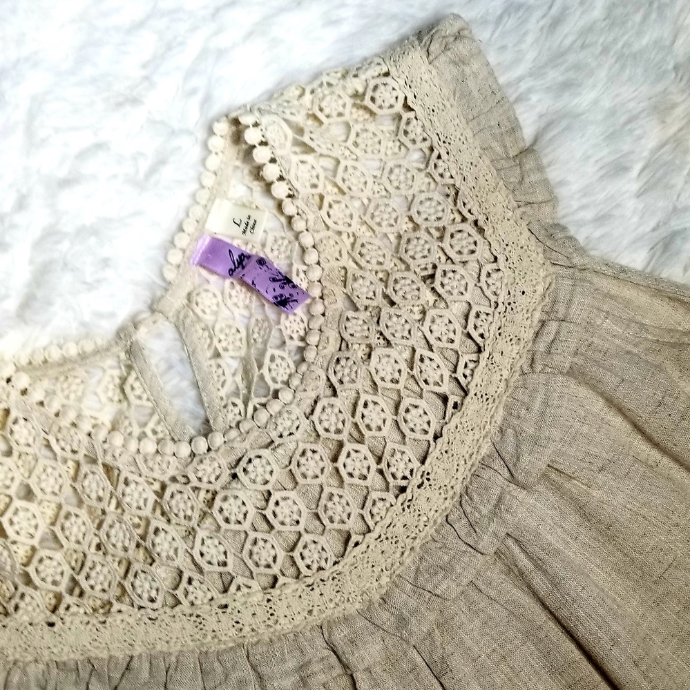 Anthropologie Alya Linen Top NWOT